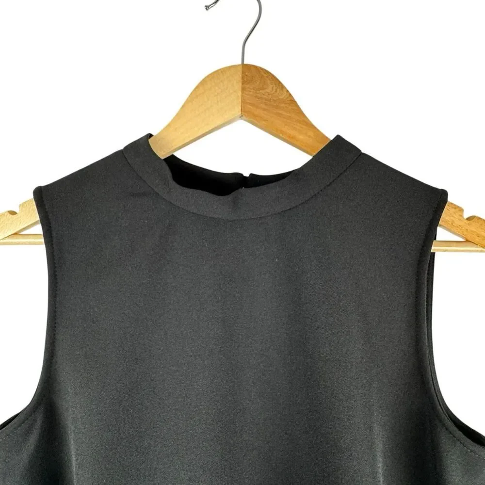 Jones New York‎ Sleeveless Sheath Dress Sz 6 Black Stretch Business Career
